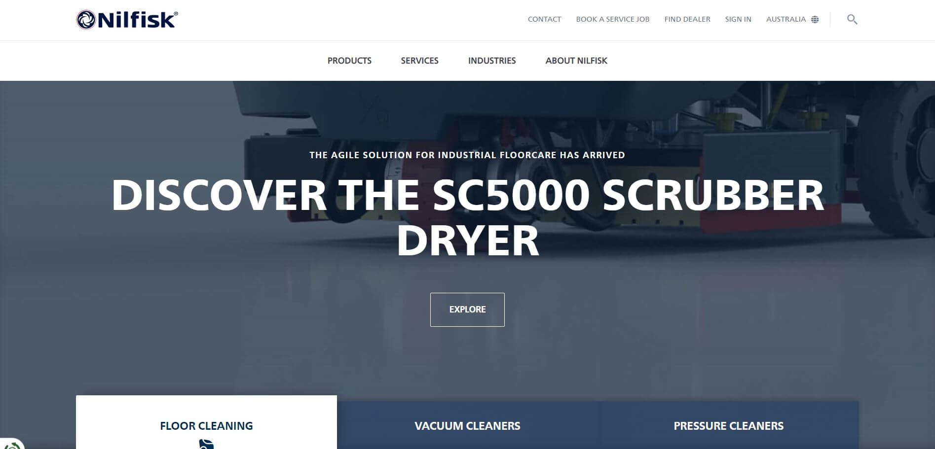 Navigate to Nilfisk website login page